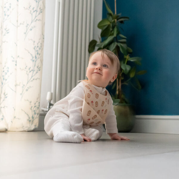 Ziggle Catch It Silicone Bib Hedgehog