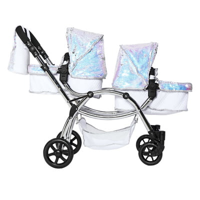 Roma Polly Amy Childs Twin Dolls Pram - Mermaid 3+ years 88cm