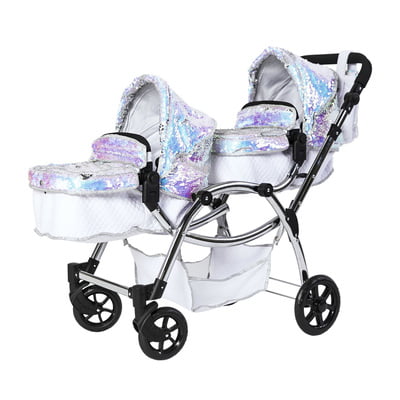 Roma Polly Amy Childs Twin Dolls Pram - Mermaid 3+ years 88cm