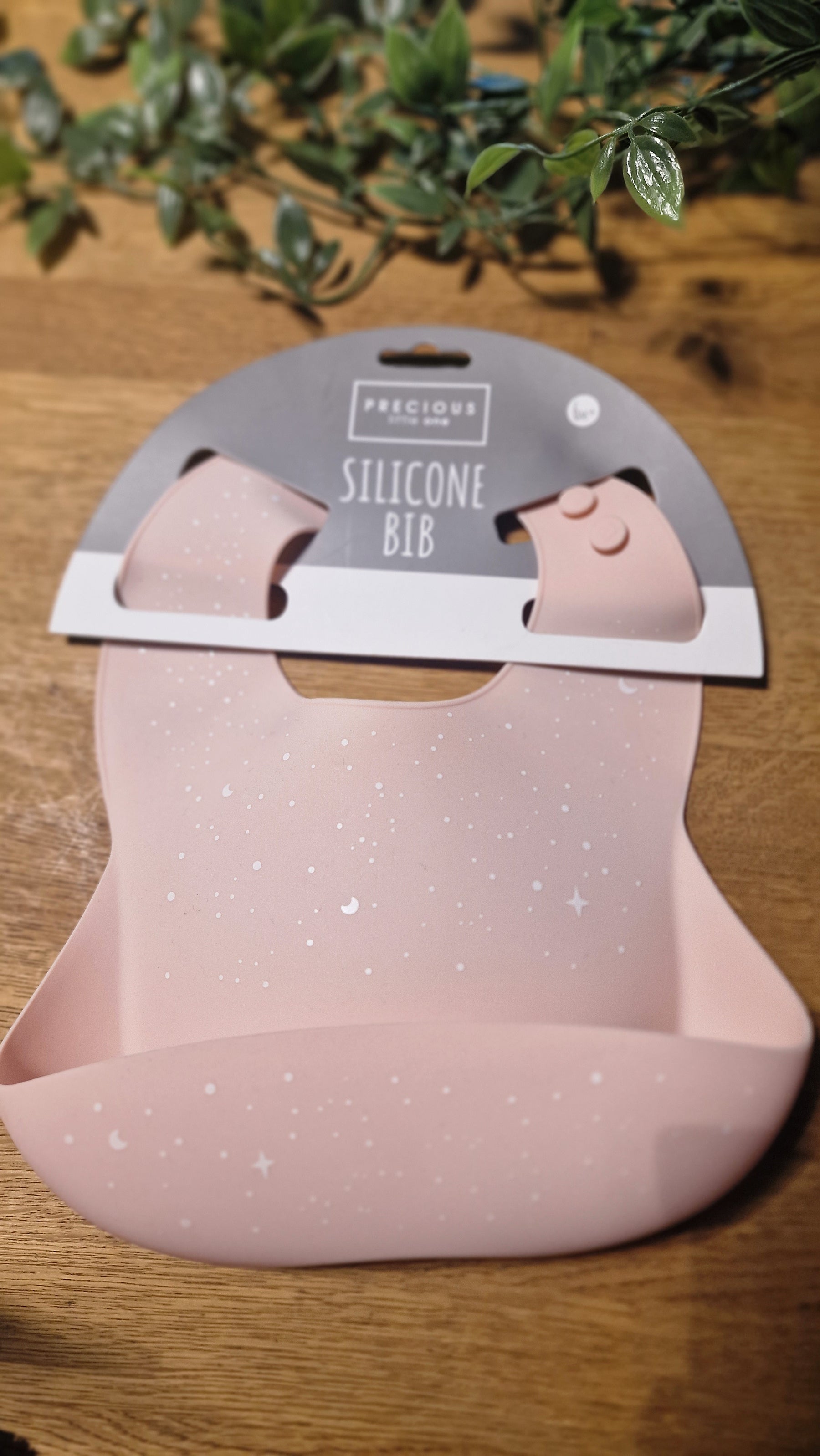 Precious Little One Silicone Bib Moons and Stars