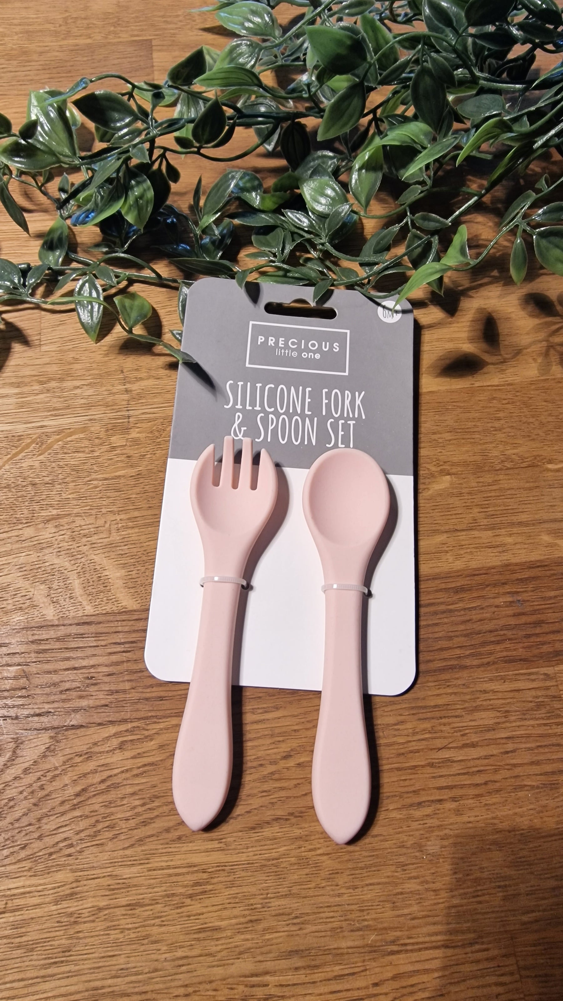 Precious Little One Silicone Spoon And Fork Set