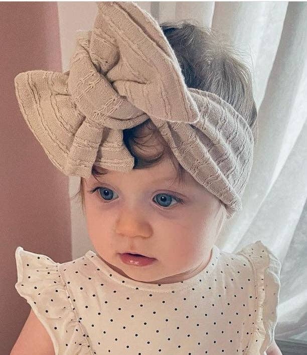 Oversized Hairband Beige