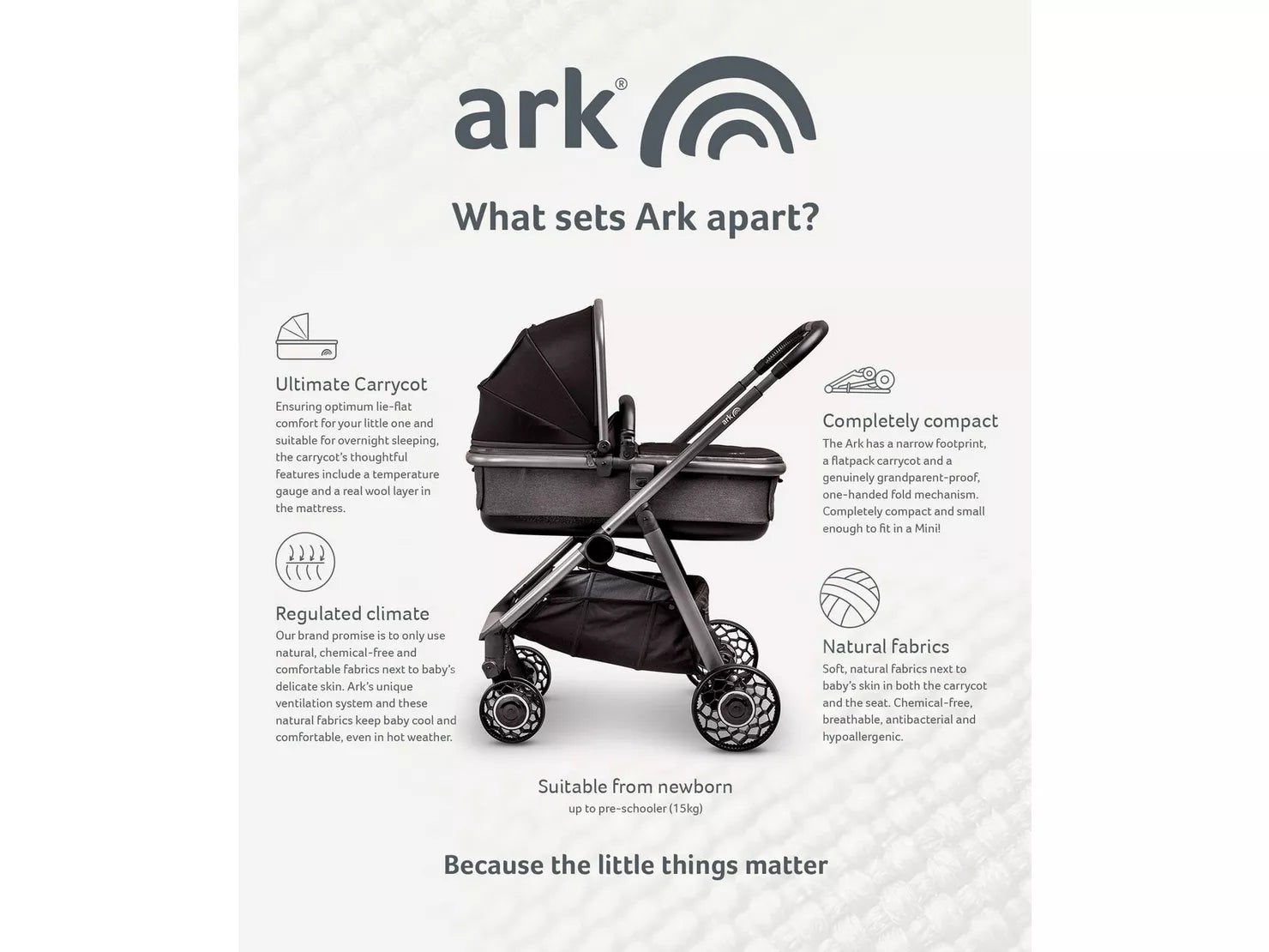 ** CHRISTMAS OFFERS ** Ark 3-in-1 Travel System Black