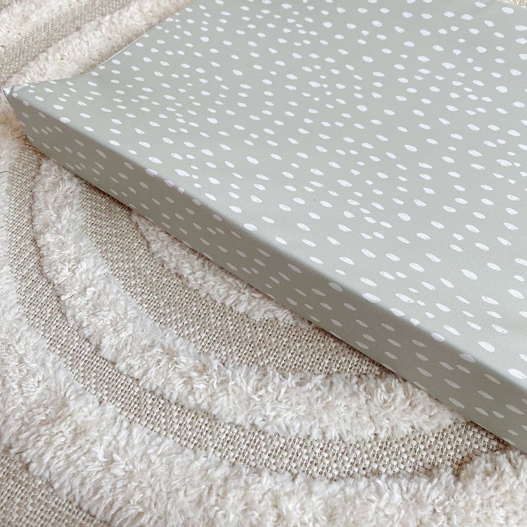 Sage Spots Wedge Baby Changing Mat | Handmade UK