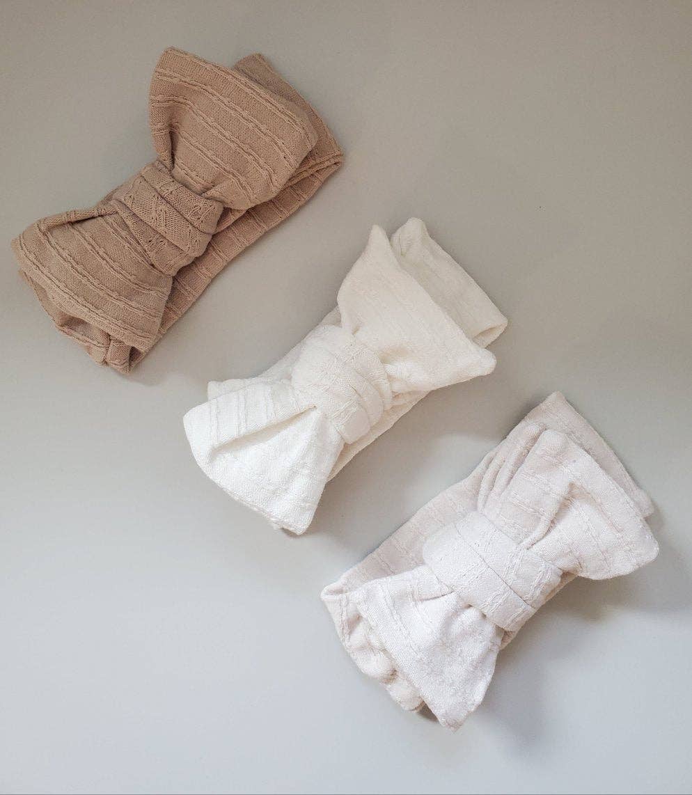 Oversized Hairband Beige