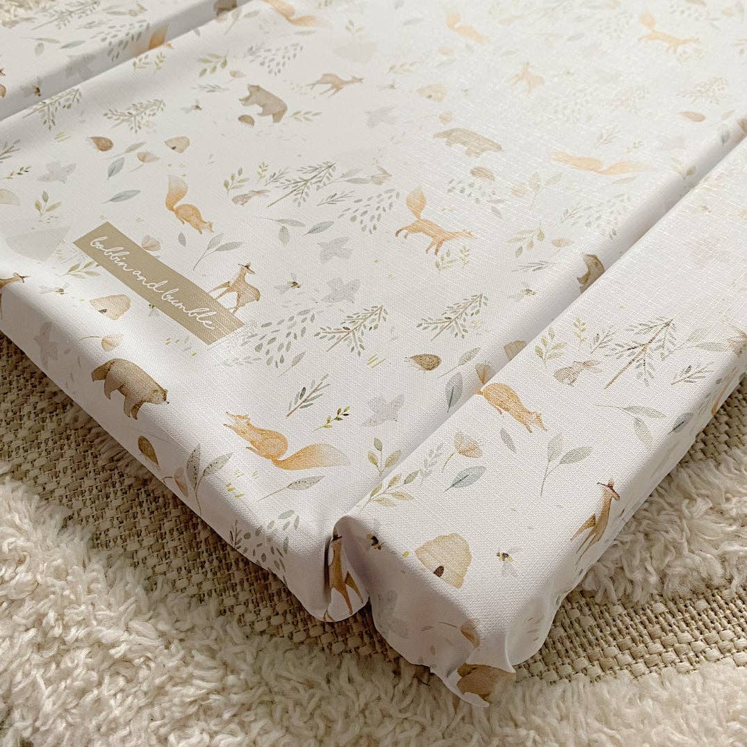 Baby Changing Mat | Woodland Animals Print | Handmade UK