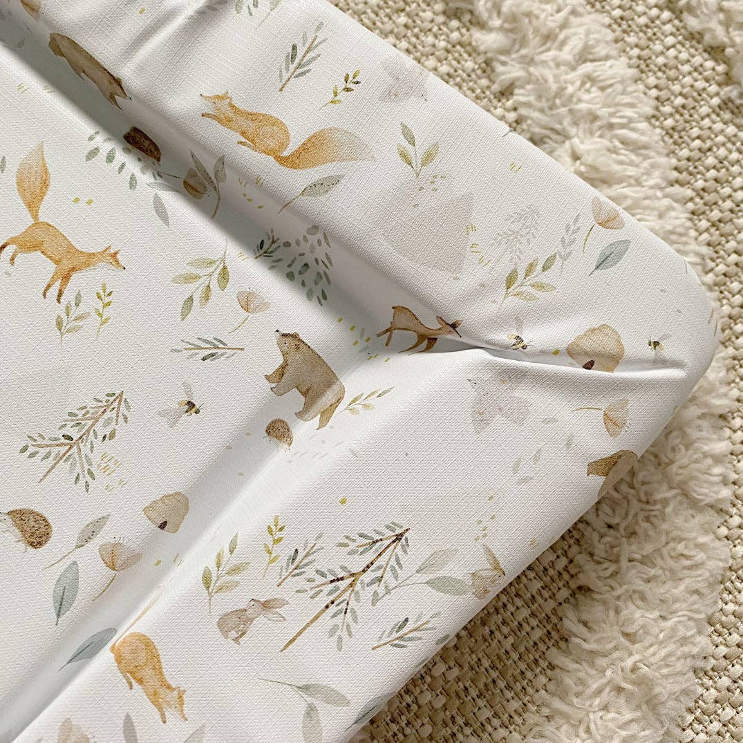 Baby Changing Mat | Woodland Animals Print | Handmade UK