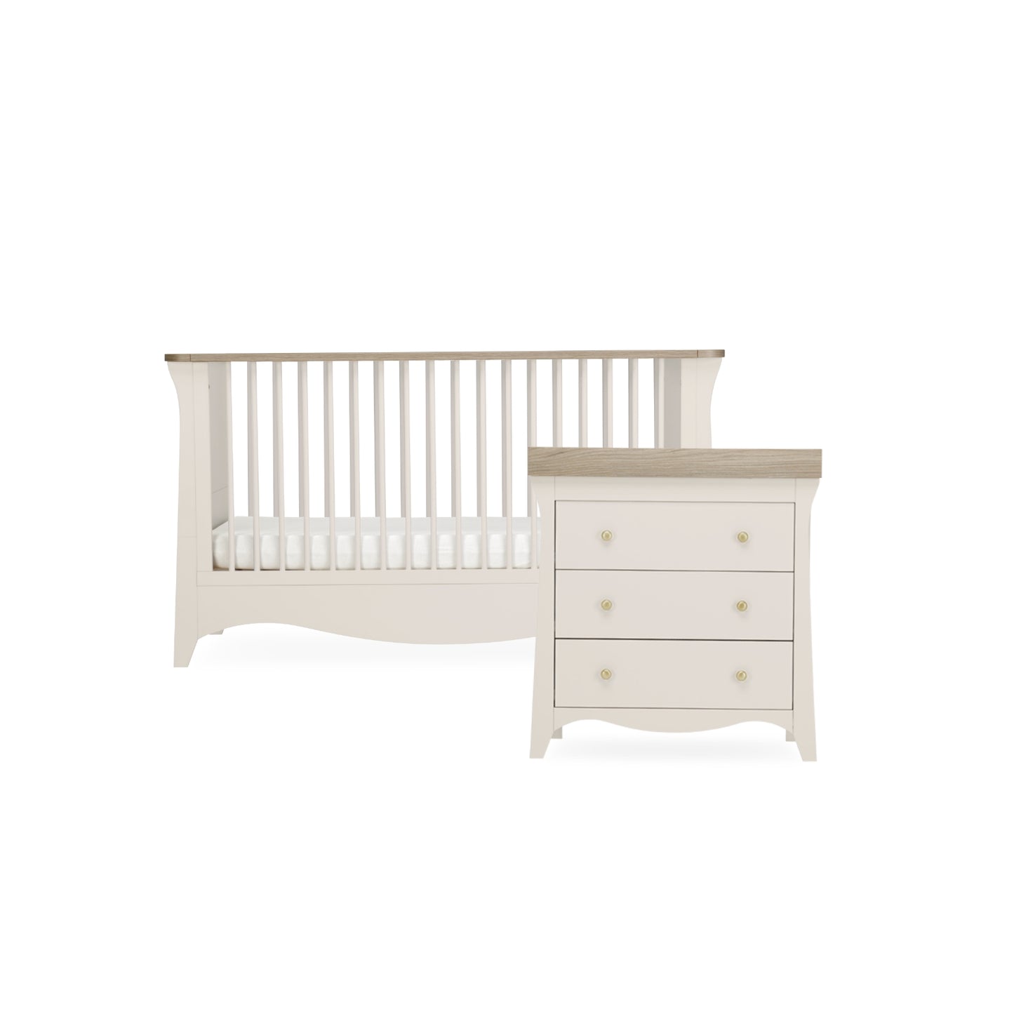 Cuddleco Clara 2 Pc Nursery Set- Cashmere & Ash