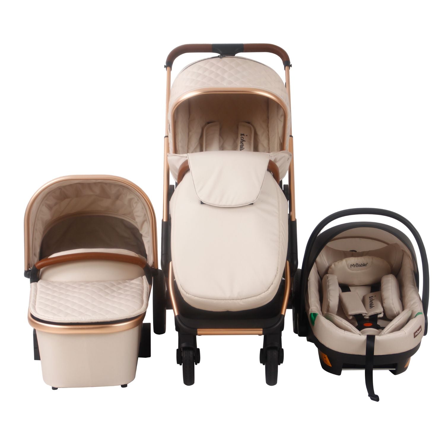 MB500i Dani Dyer Rose Gold Stone iSize Travel System