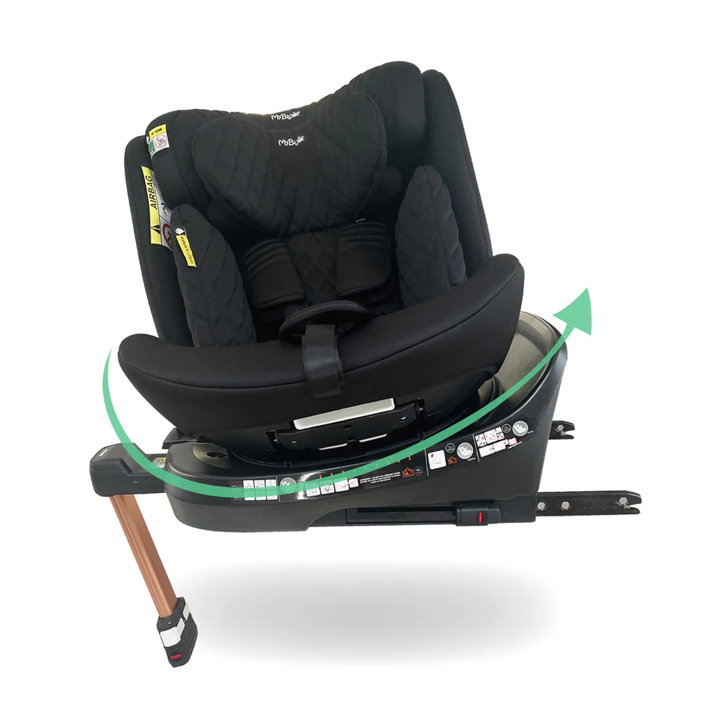 My Babiie MBCSSPIN i-Size (40-150cm) Spin Car Seat - Billie Faiers Quilted Black
