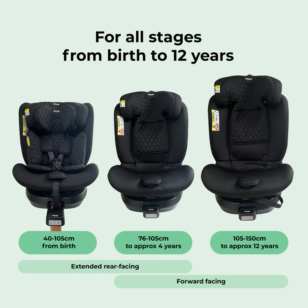 My Babiie MBCSSPIN i-Size (40-150cm) Spin Car Seat - Billie Faiers Quilted Black