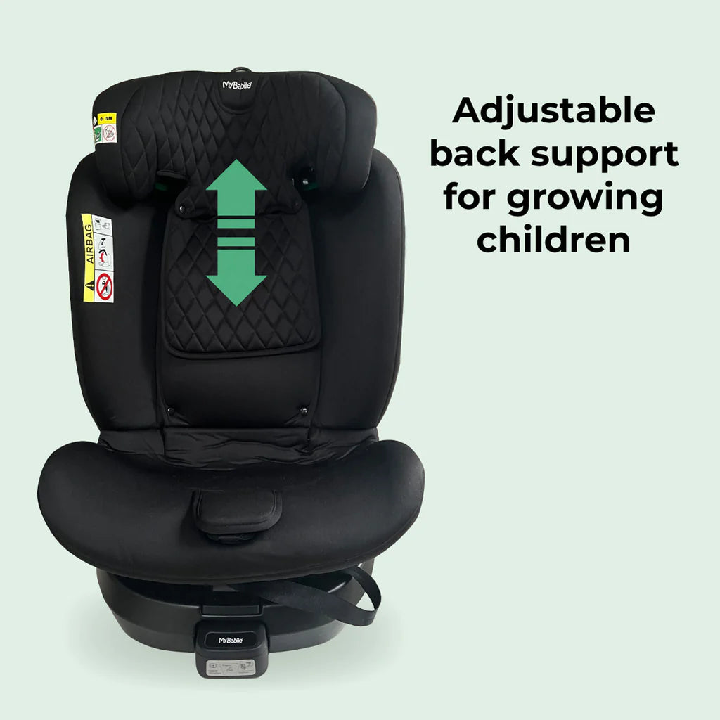 My Babiie MBCSSPIN i-Size (40-150cm) Spin Car Seat - Billie Faiers Quilted Black