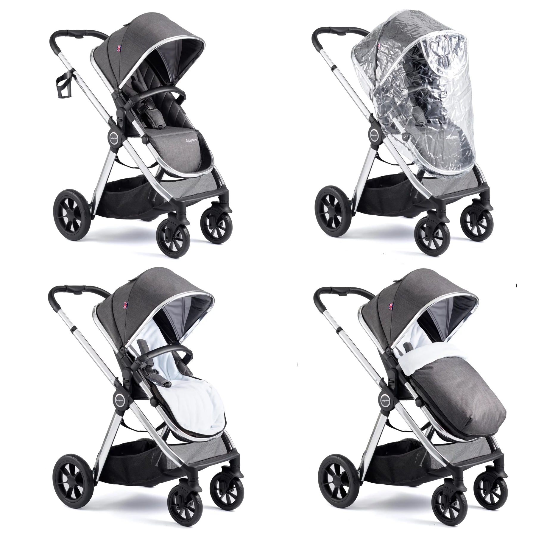 Memore V2 Travel System 13 Piece Coco with Base - Chrome