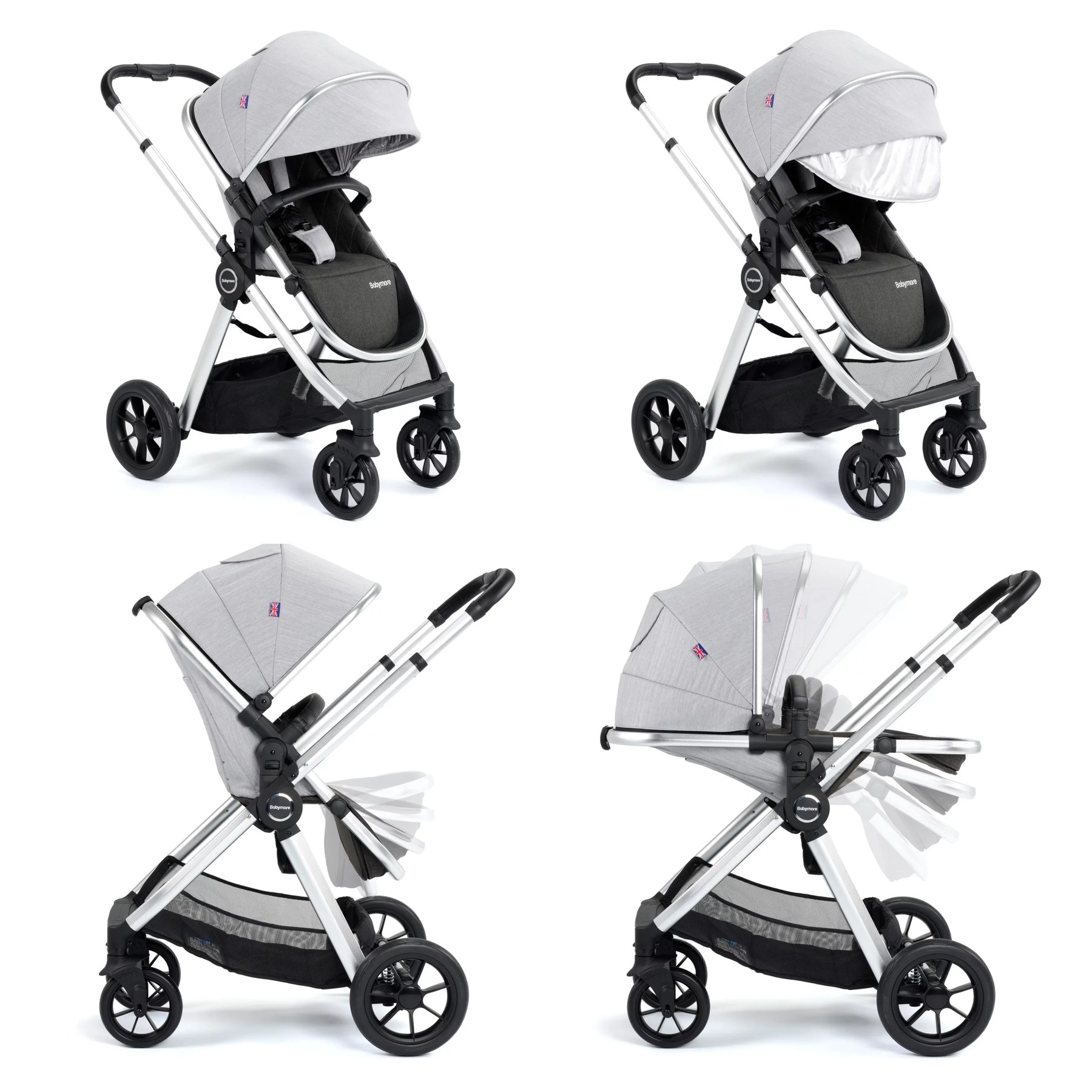 Memore V2 Travel System 13 Piece Pecan i-Size – Silver