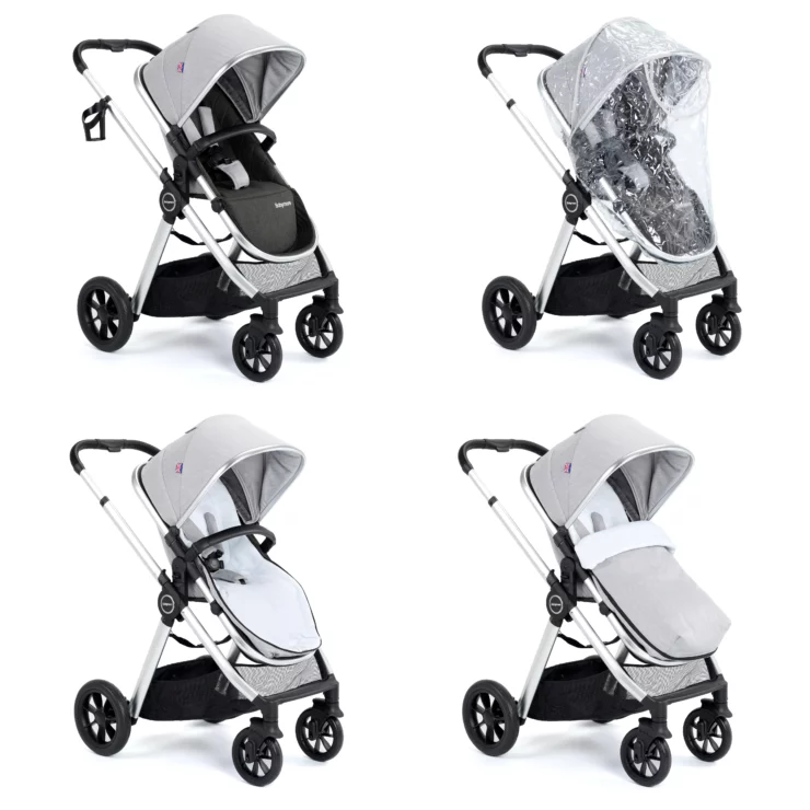 Memore V2 Travel System 13 Piece Pecan i-Size – Silver
