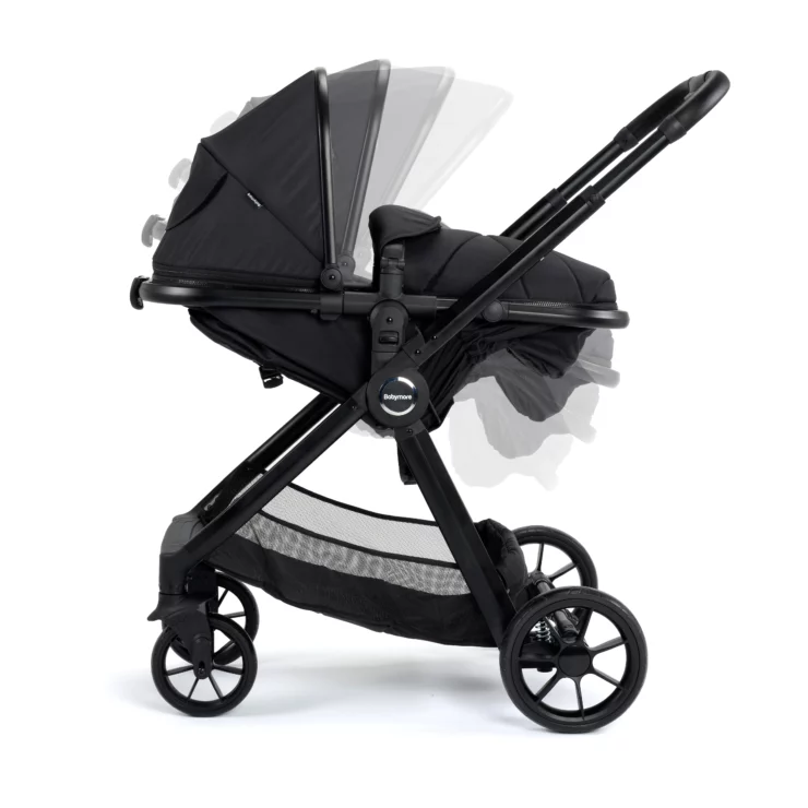 Mimi Travel System Pecan i-Size Car Seat - Black