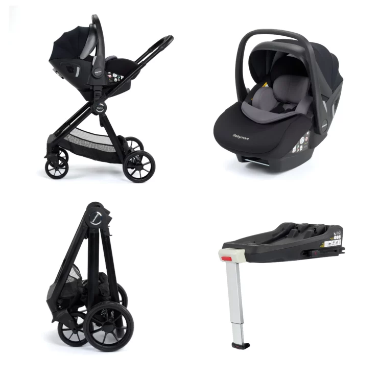Mimi Travel System Pecan i-Size Car Seat with ISOFIX - Black