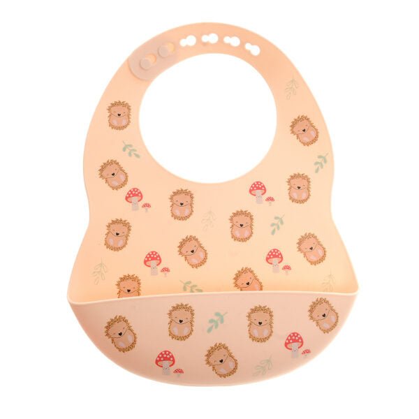 Ziggle Catch It Silicone Bib Hedgehog