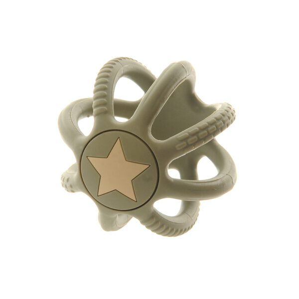 Ziggle Silicone Teether Ball grey