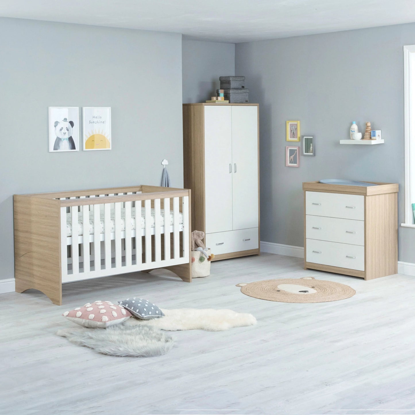 Veni 3 Piece Room Set - Oak White