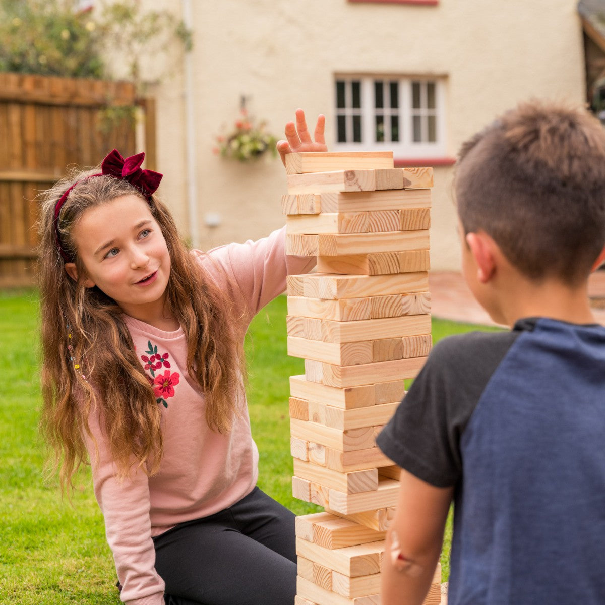 Garden Games Wooden Giant Stack n Fall