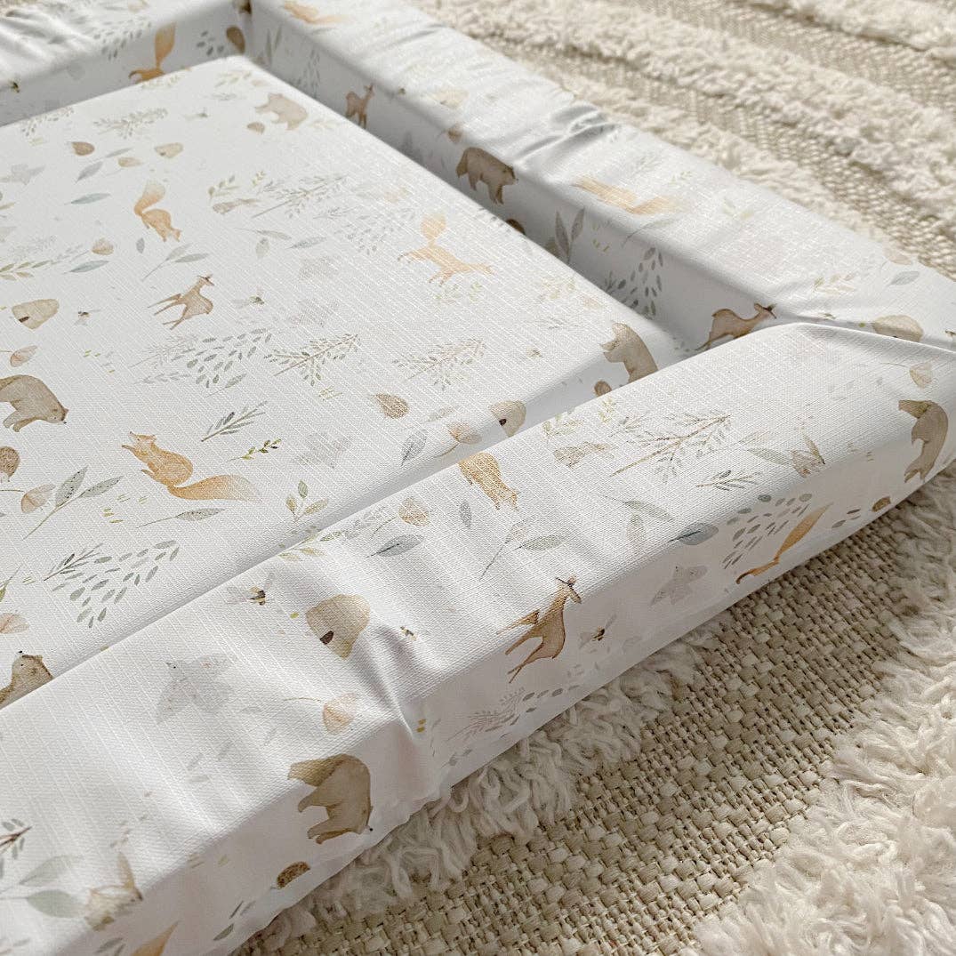 Baby Changing Mat | Woodland Animals Print | Handmade UK