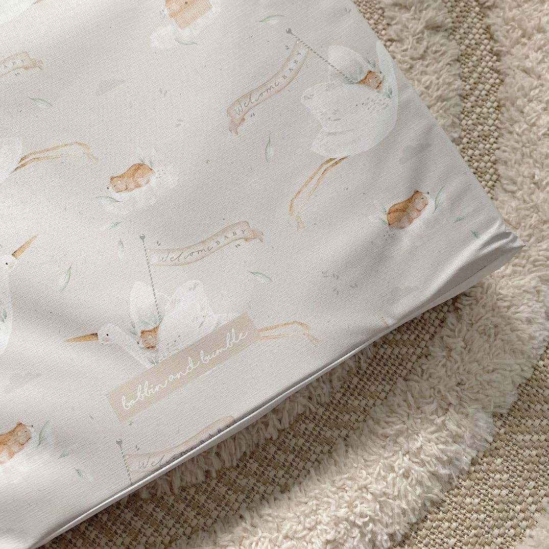 Unisex Wedge Baby Changing Mat | Handmade UK | Storks and Bear