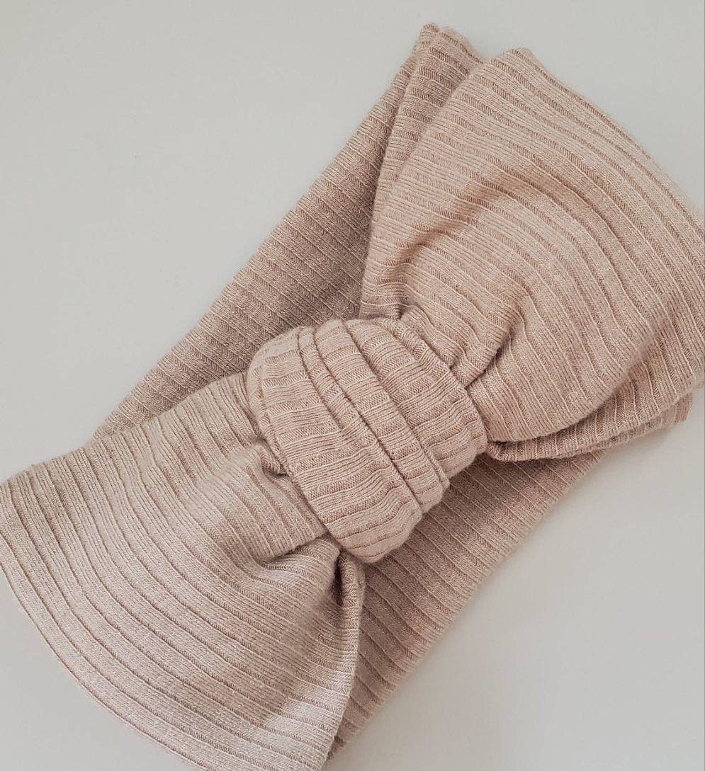 Oversized Hairband Beige