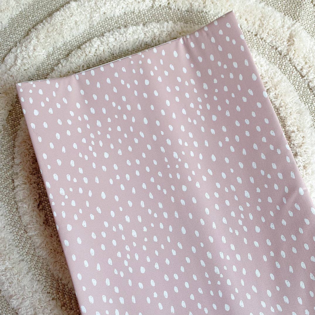 Dusky Pink Dot Wedge Changing Mat | Handmade UK