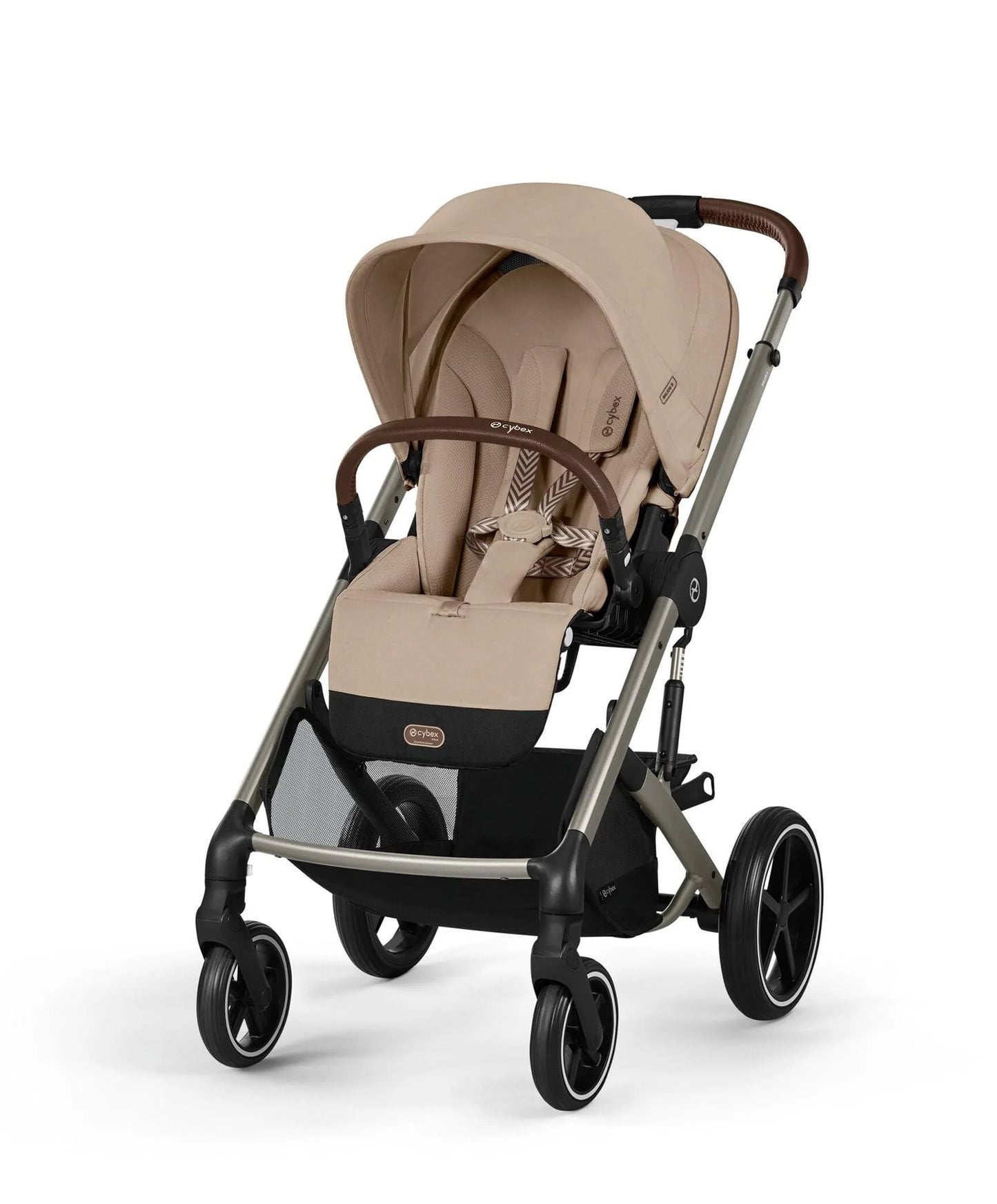Cybex Balios Pushchair Bundle with Cybex Cloud G i-Size Rotating Baby Car Seat (7 Pieces) - Almond Beige