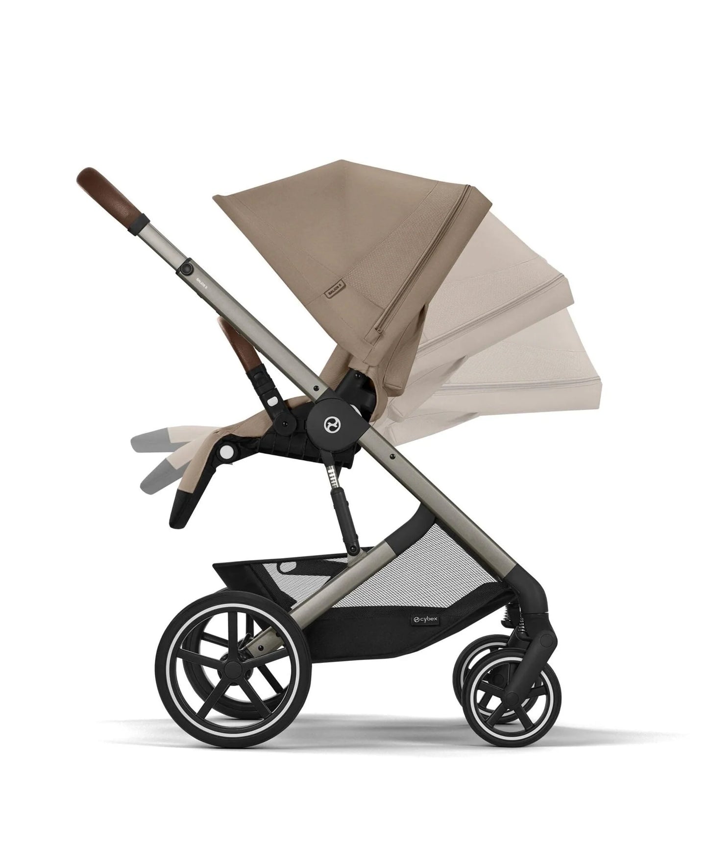 Cybex Balios Pushchair Bundle with Cybex Cloud G i-Size Rotating Baby Car Seat (7 Pieces) - Almond Beige