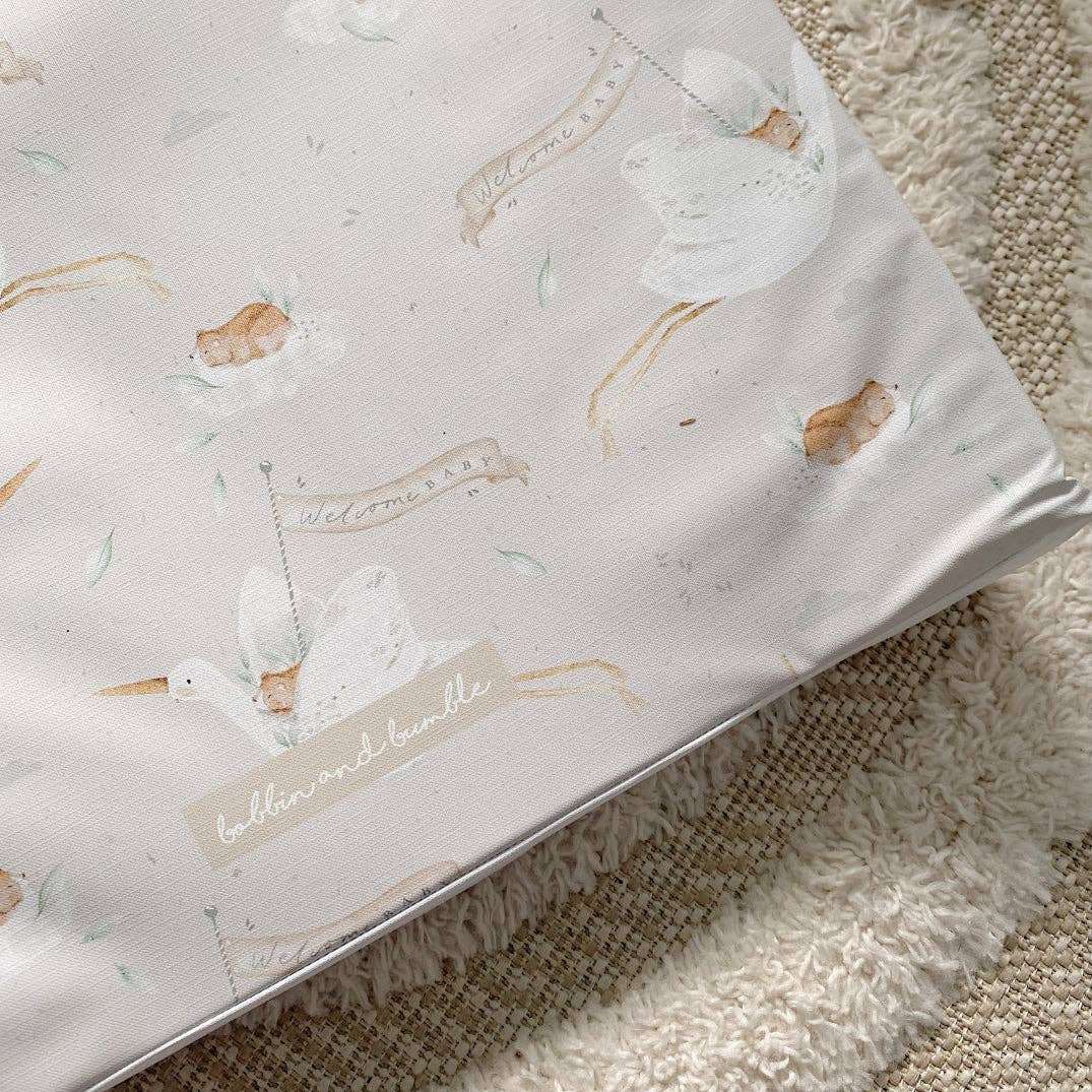 Unisex Wedge Baby Changing Mat | Handmade UK | Storks and Bear