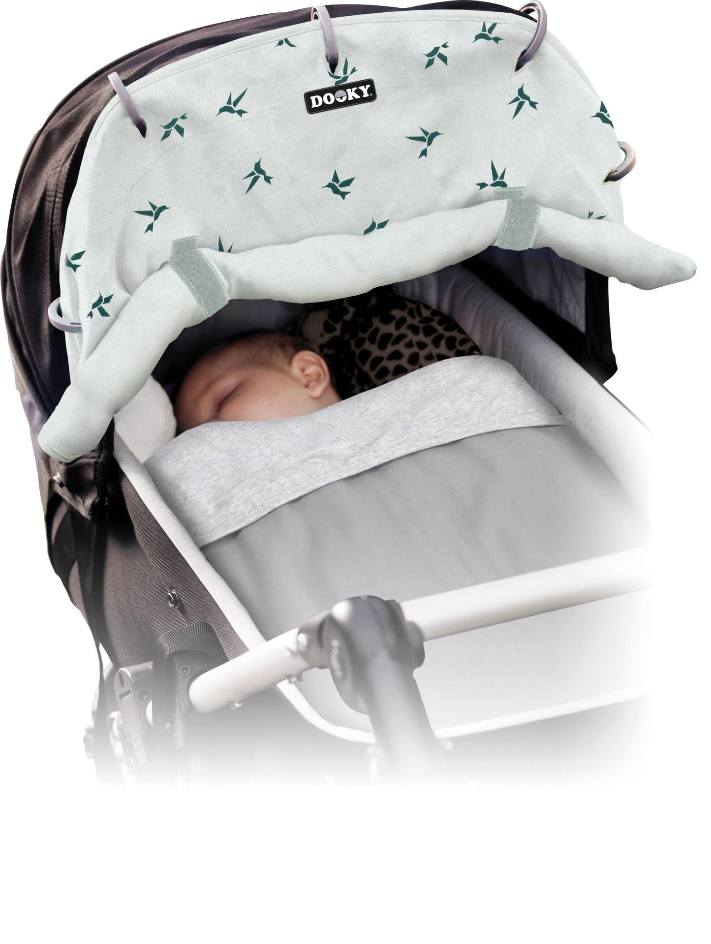 Dooky Universal Sun Shade - Origami Swallow Green