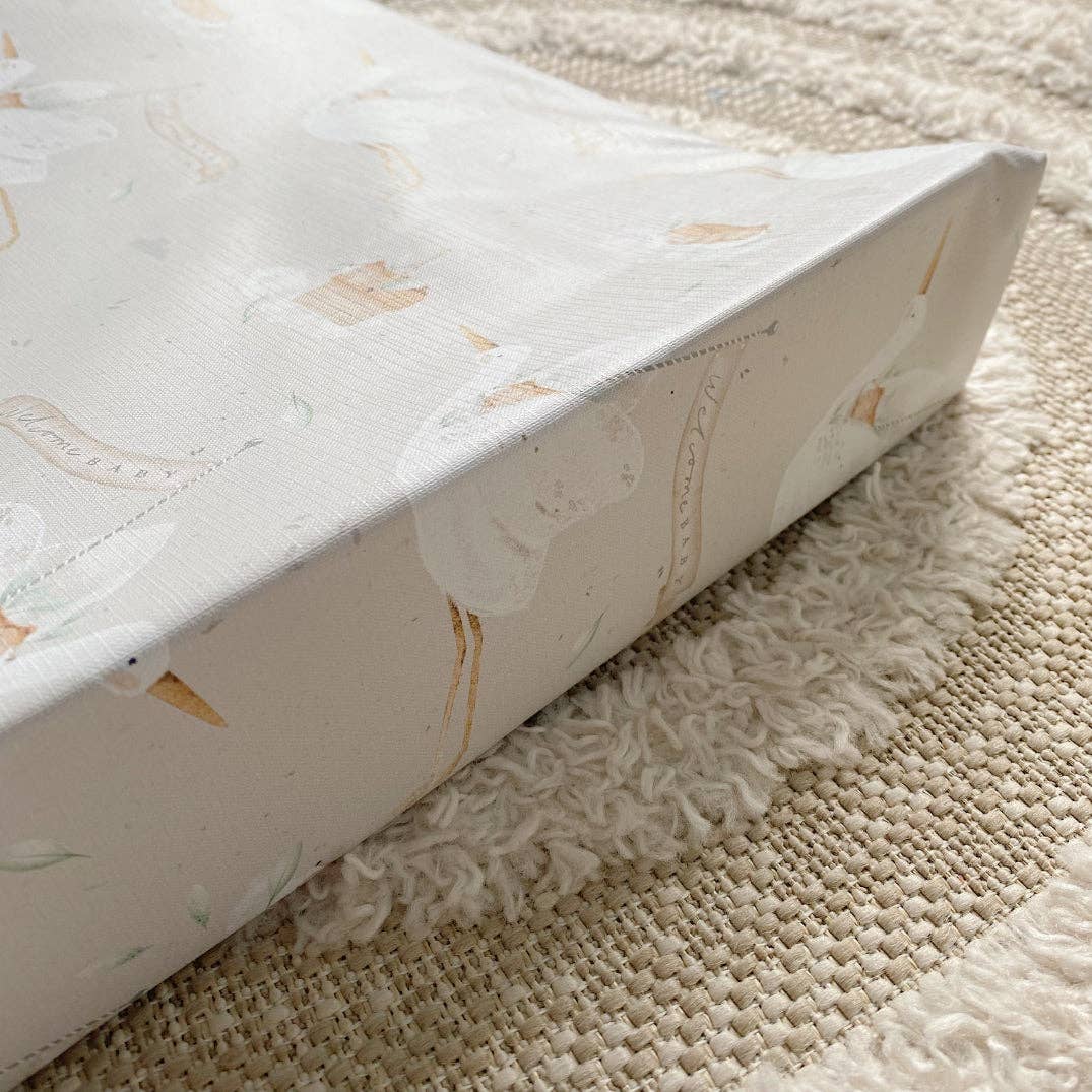 Unisex Wedge Baby Changing Mat | Handmade UK | Storks and Bear