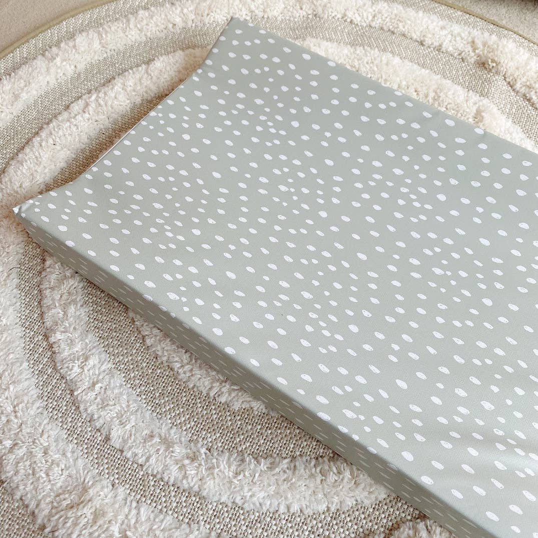 Sage Spots Wedge Baby Changing Mat | Handmade UK