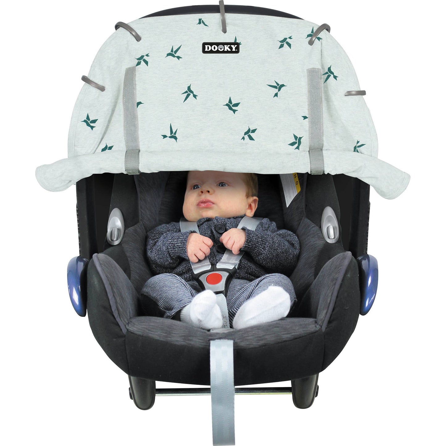 Dooky Universal Sun Shade - Origami Swallow Green