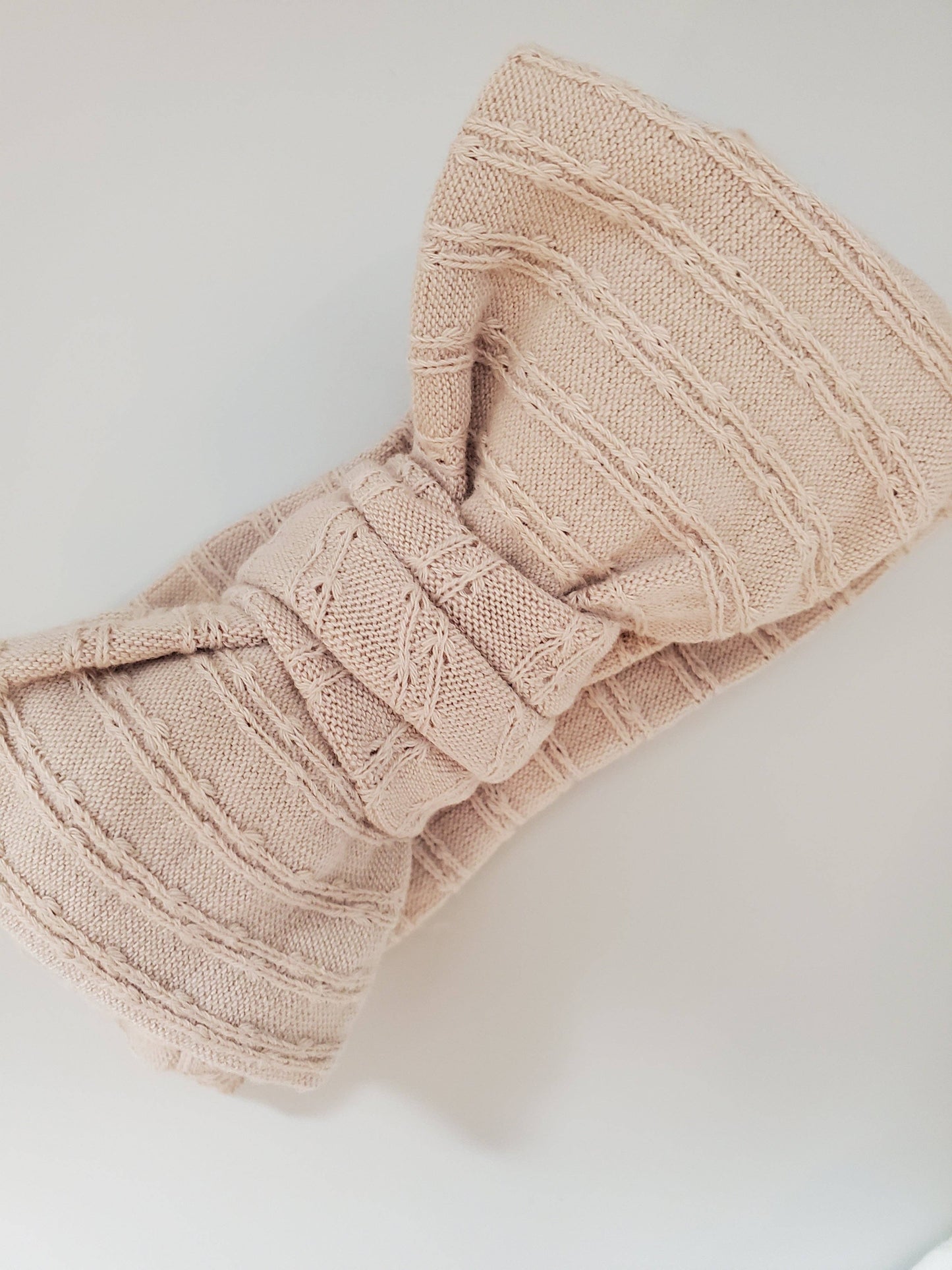 Oversized Hairband Beige