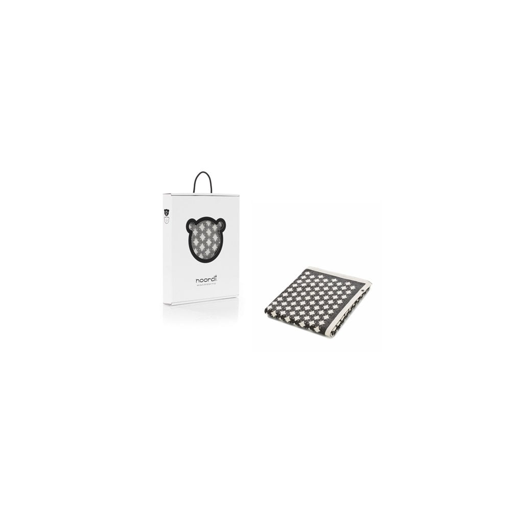 Noordi STAR Cotton Blanket, Grey/White