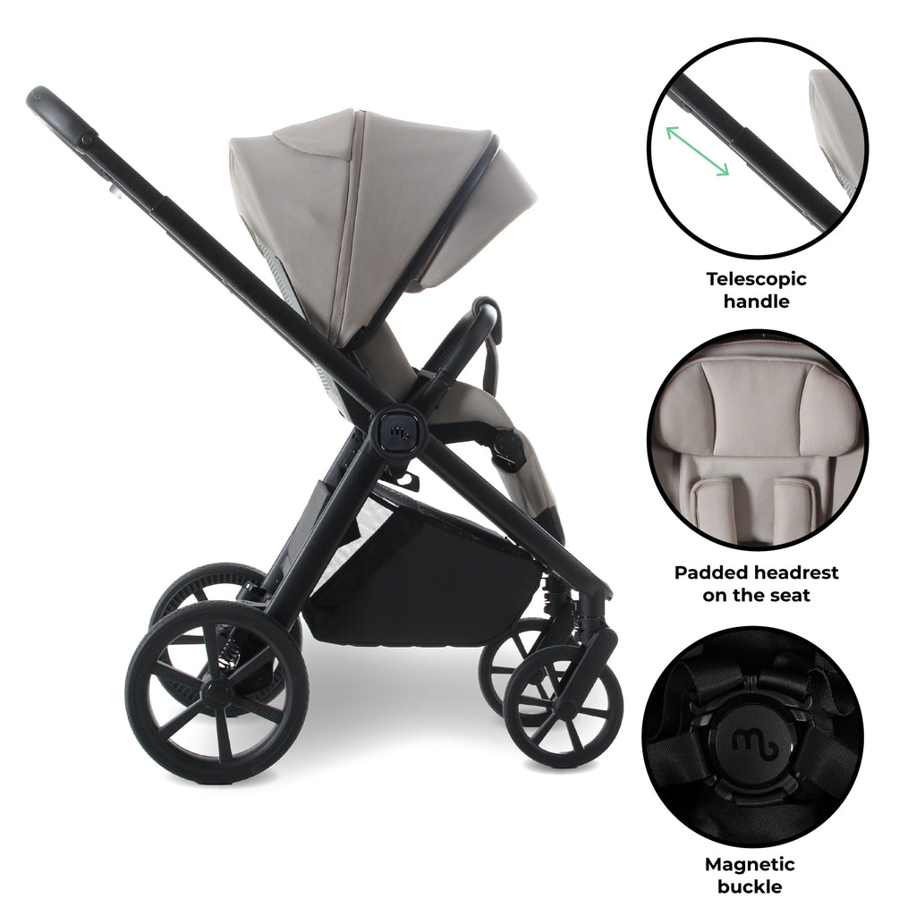 My Babiie MB450 LUXE 3-in-1 Travel System - Mink