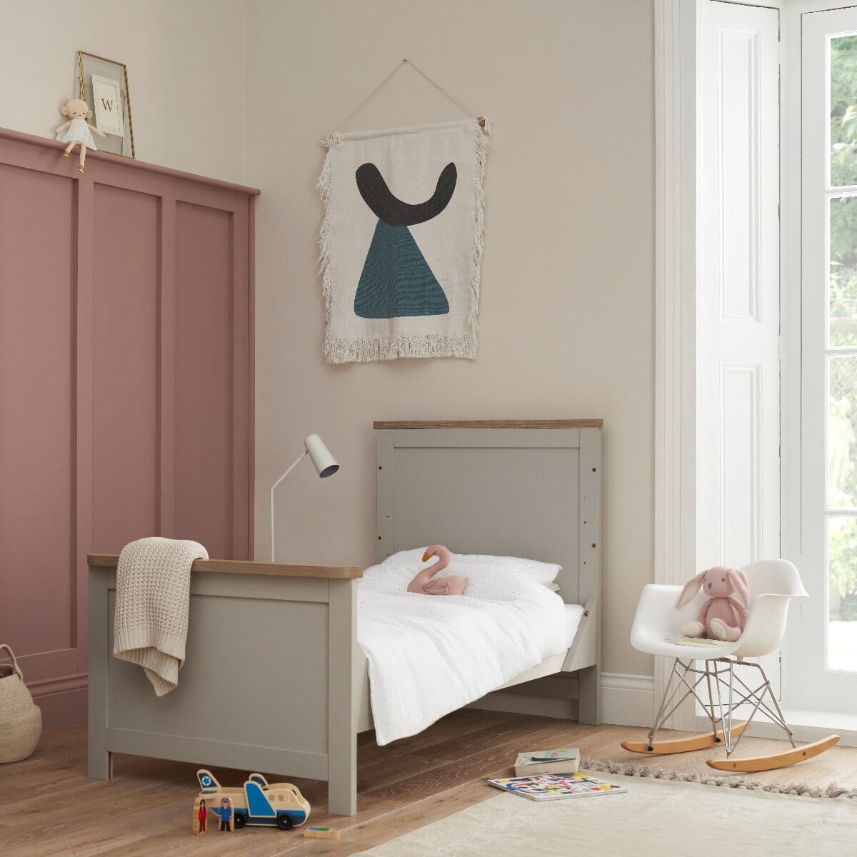 Tuti Bambini Verona 3 Piece Room Set - Dove Grey/Oak