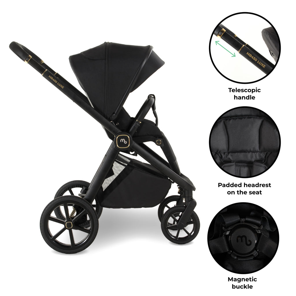 My Babiie MB450 LUXE 3-in-1 Travel System - Black