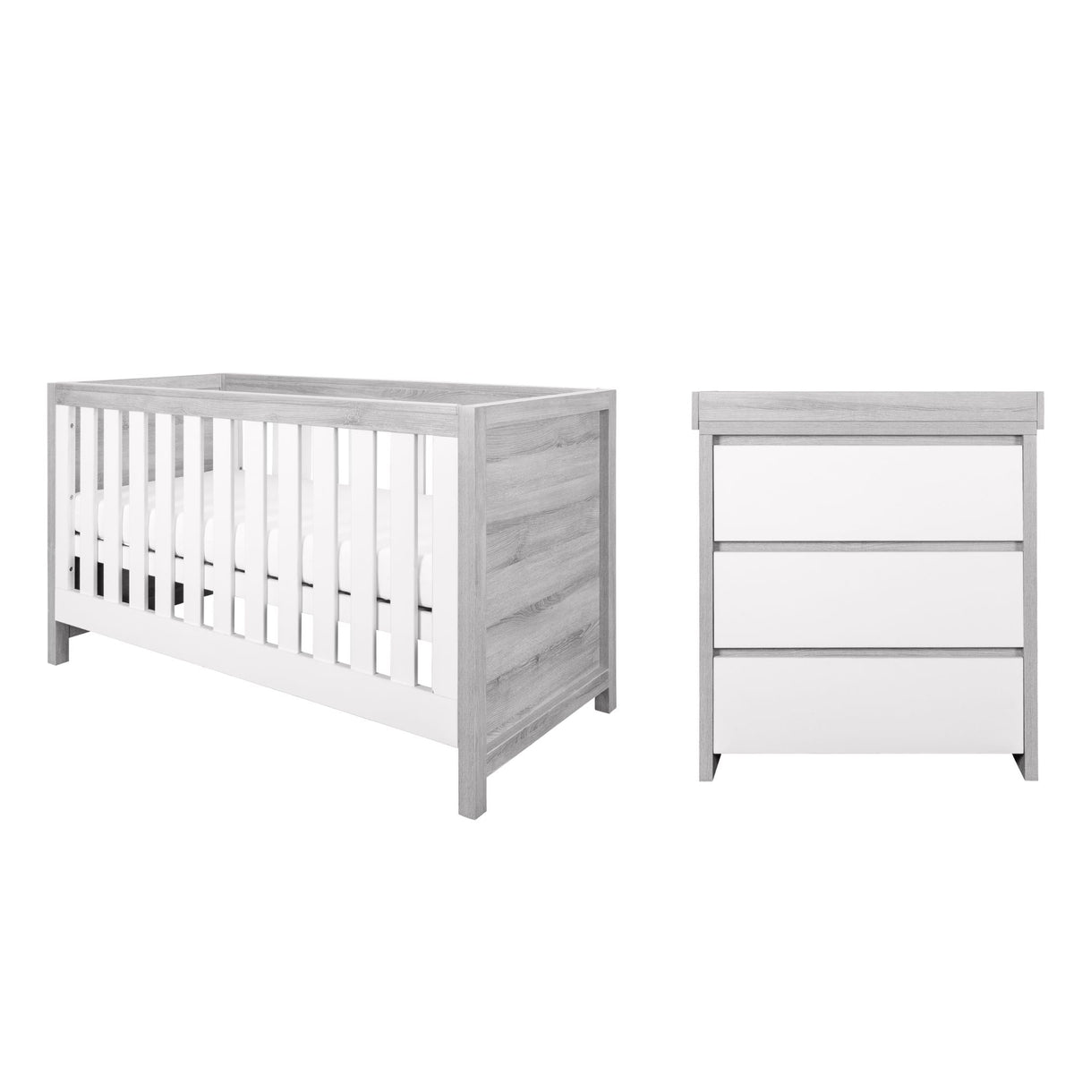 Tuti Bambini Modena 2 Piece Room Set - Grey Ash/White