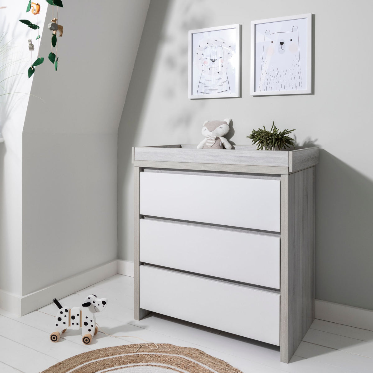Tuti Bambini Modena 2 Piece Room Set - Grey Ash/White