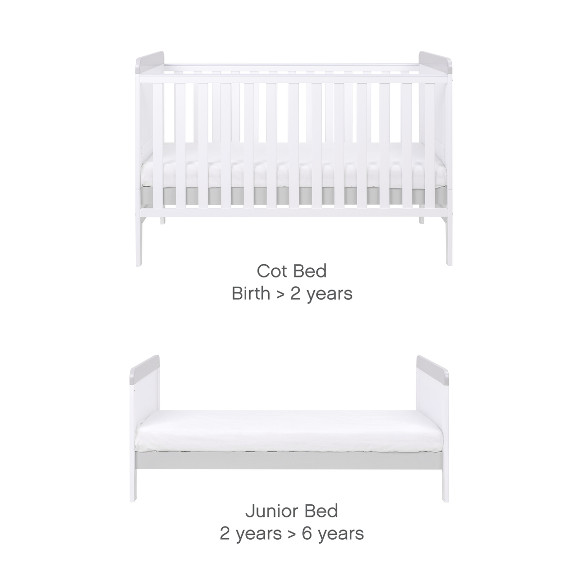 Tuti Bambini Rio 2 Piece Room Set - White & Dove Grey