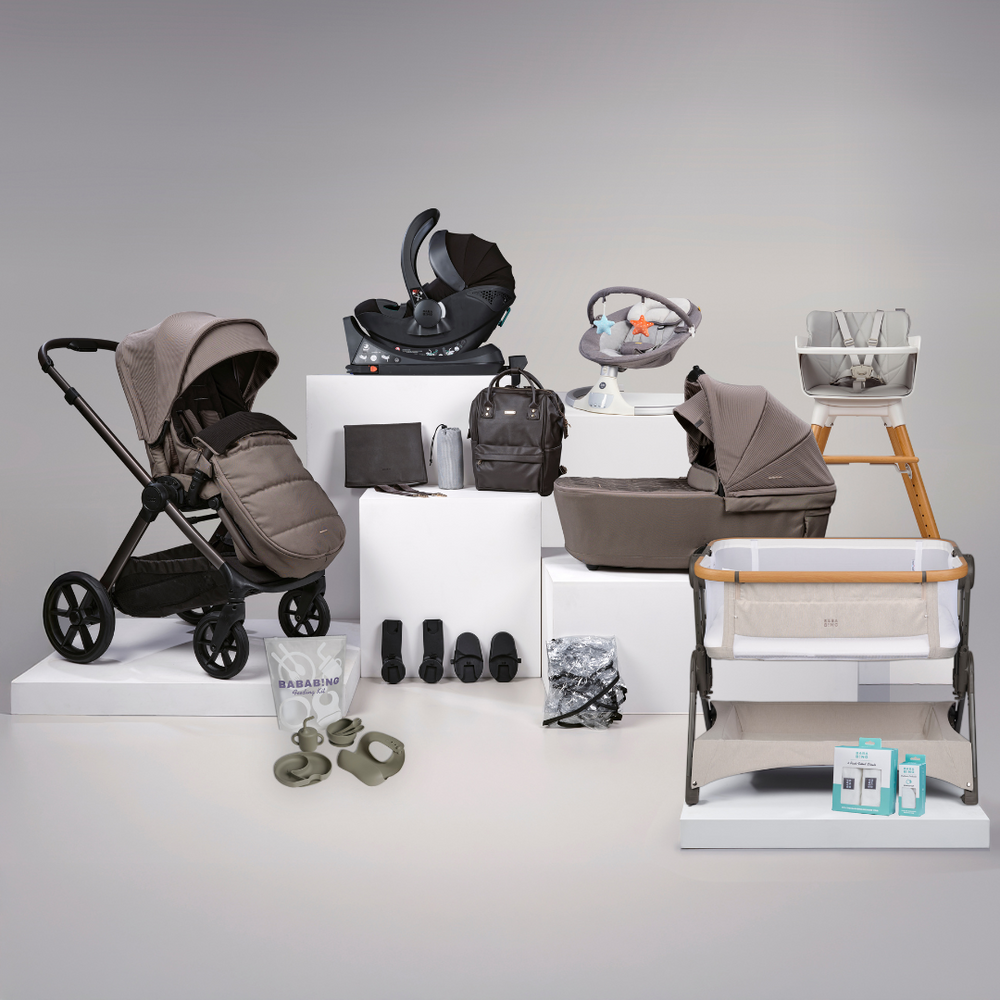 Bababing Raffi Travel,Home & Feeding Bundle- 18pc - Minky