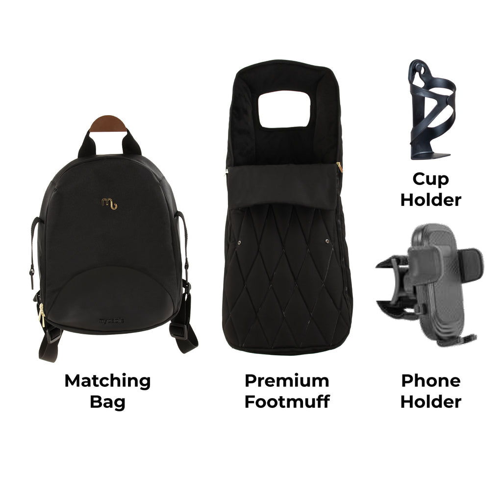 My Babiie MB450 LUXE 3-in-1 Travel System - Black