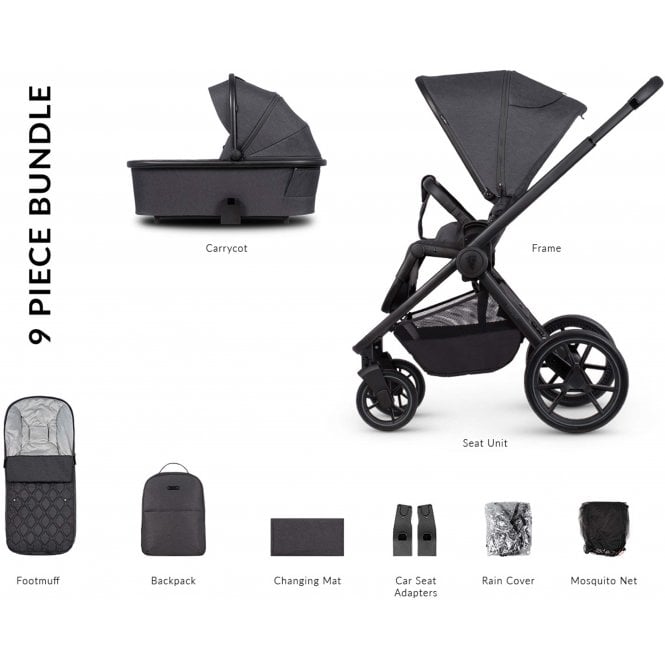 Venicci Tinum Edge - 2 In 1- Charcoal