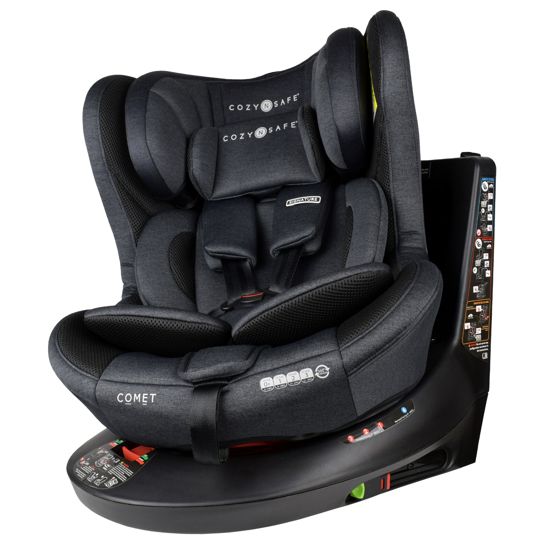 Comet 360° Group 0+/1/2/3 Child Car Seat - Graphite