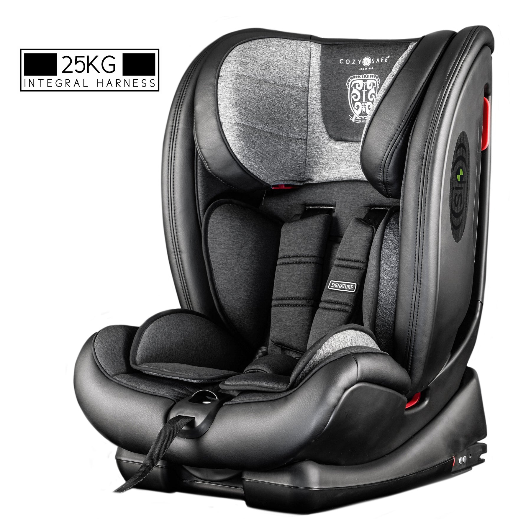 Excalibur Group 1/2/3 Child Car Seat - (25KG Harness) Graphite