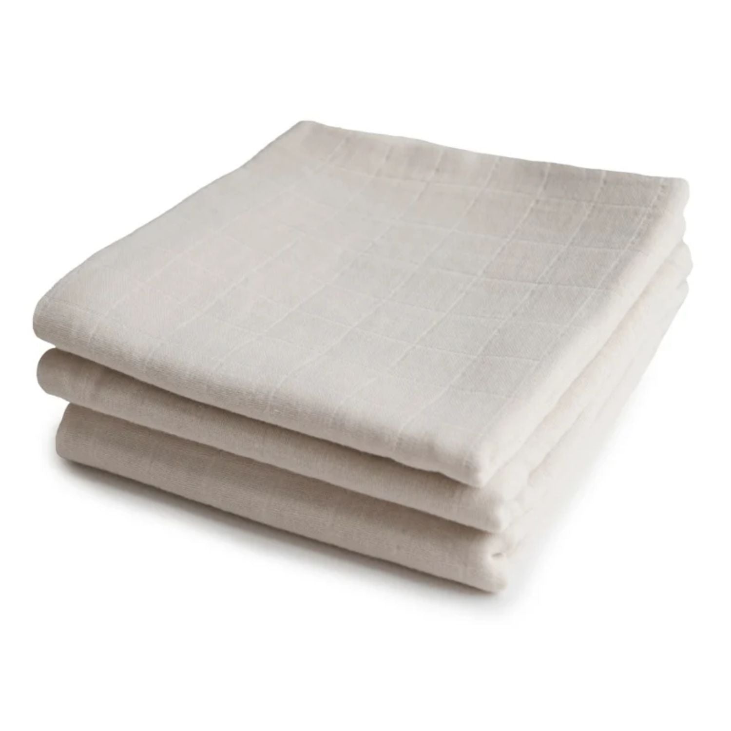Mushie Muslin Cloth 3-pack Fog